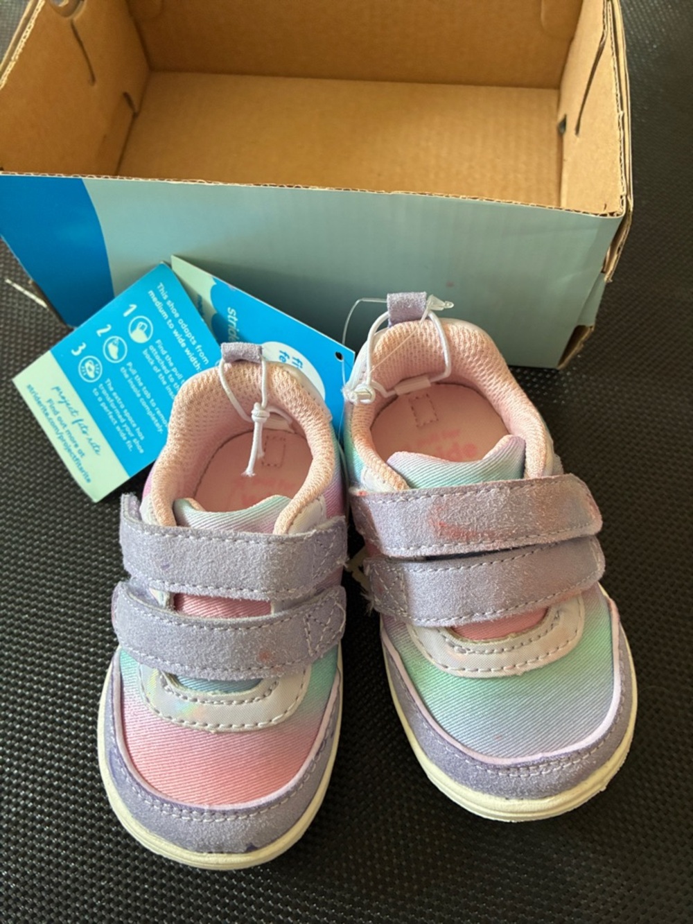 Stride Rite Baby Rainbow Sneakers - Velcro - US size 3